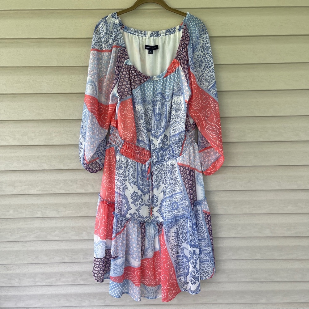 Tommy Hilfiger Patchwork Print Ruffled Multicolor… - image 3